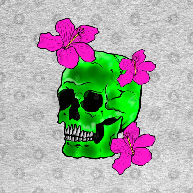 Green skull by BertanB
